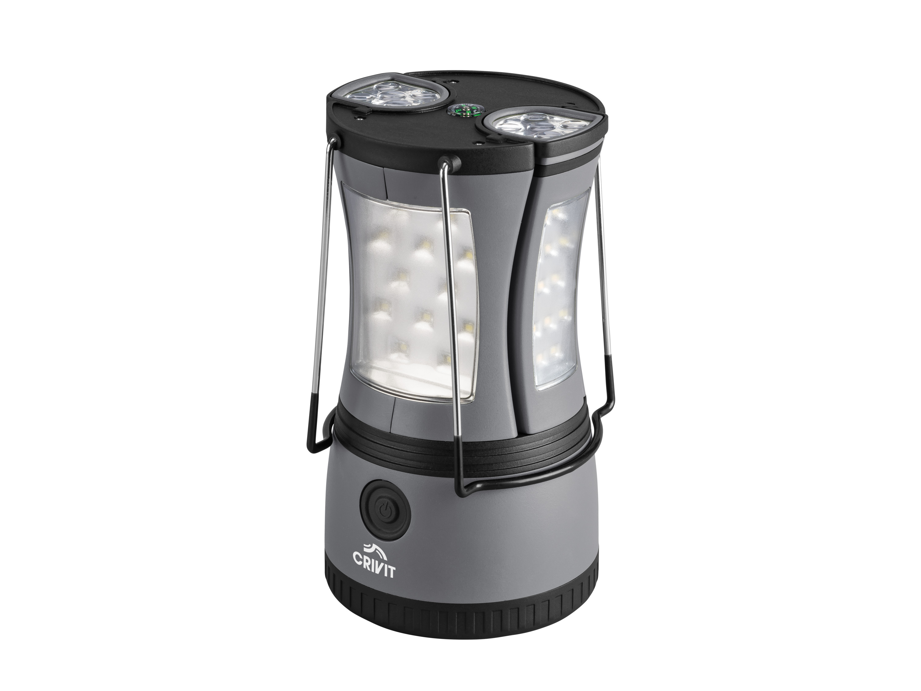 Crivit Lampa kempingowa 2 w 1 Szary