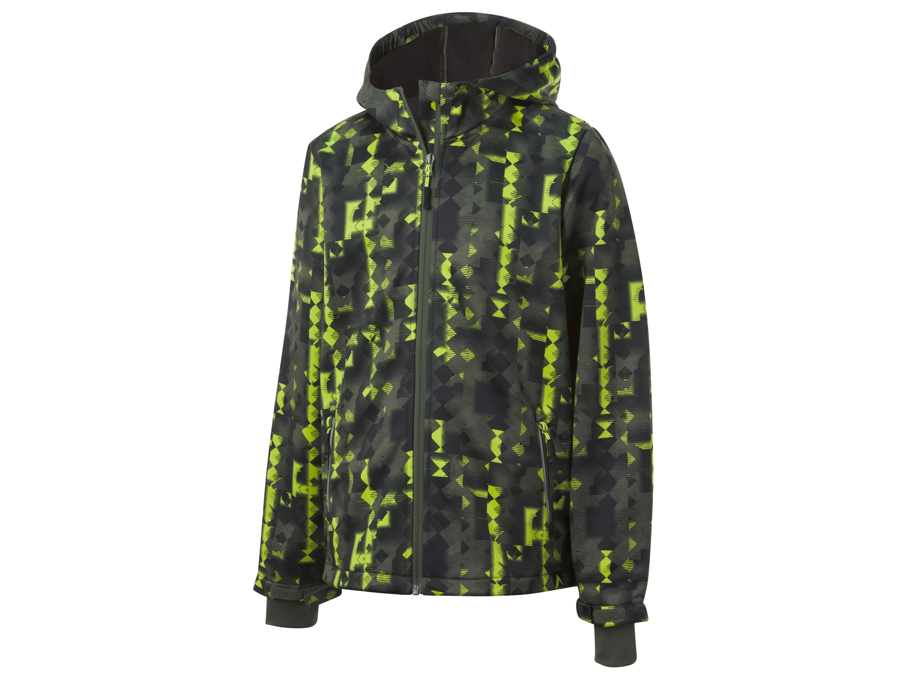 Crivit Kurtka softshell dziecięca 146/152, Zielony/wzorzysty
