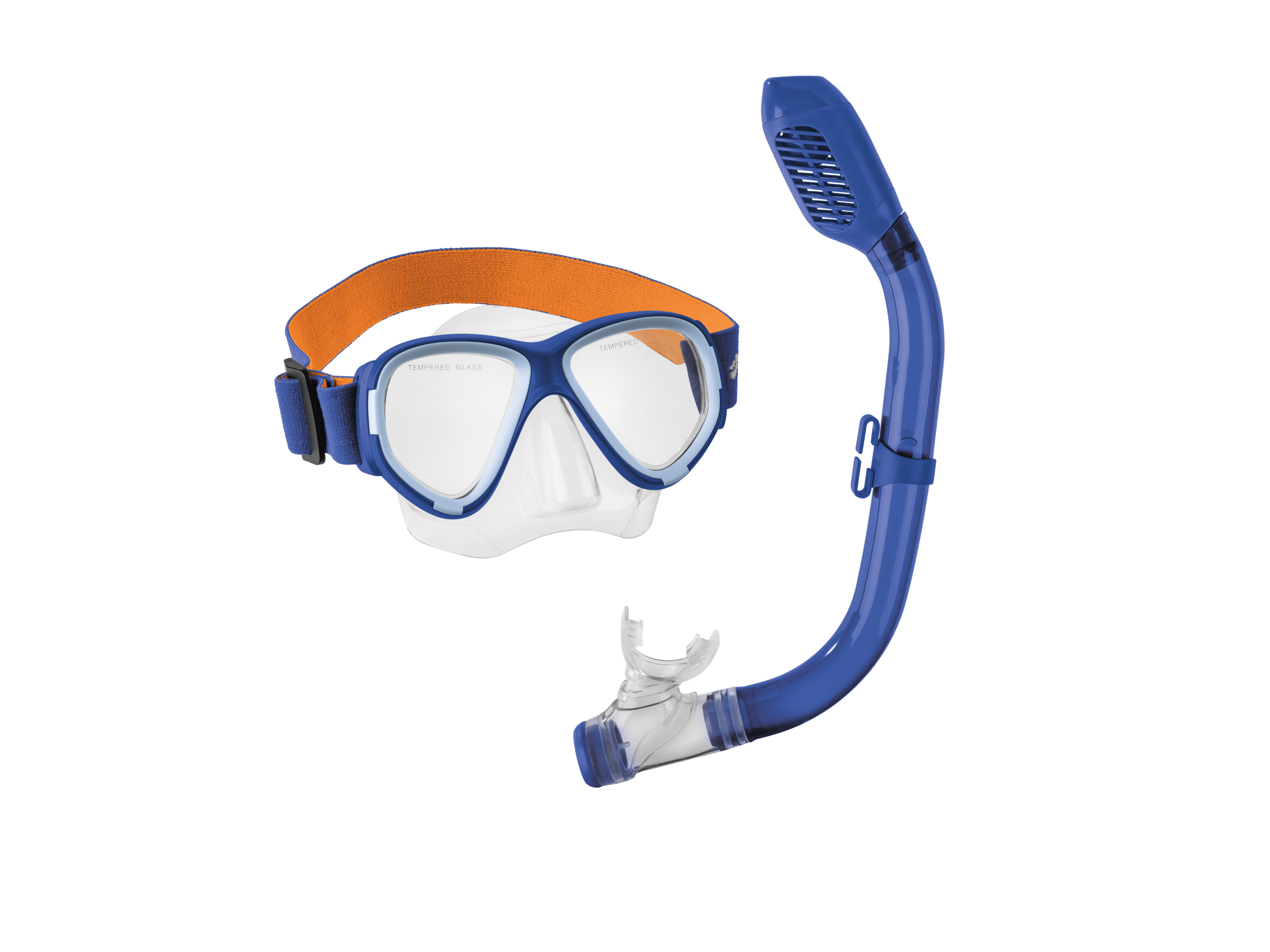 Crivit Zestaw do snorkelingu dla dzieci, 2-częściowy Granatowy/ pomarańczowy