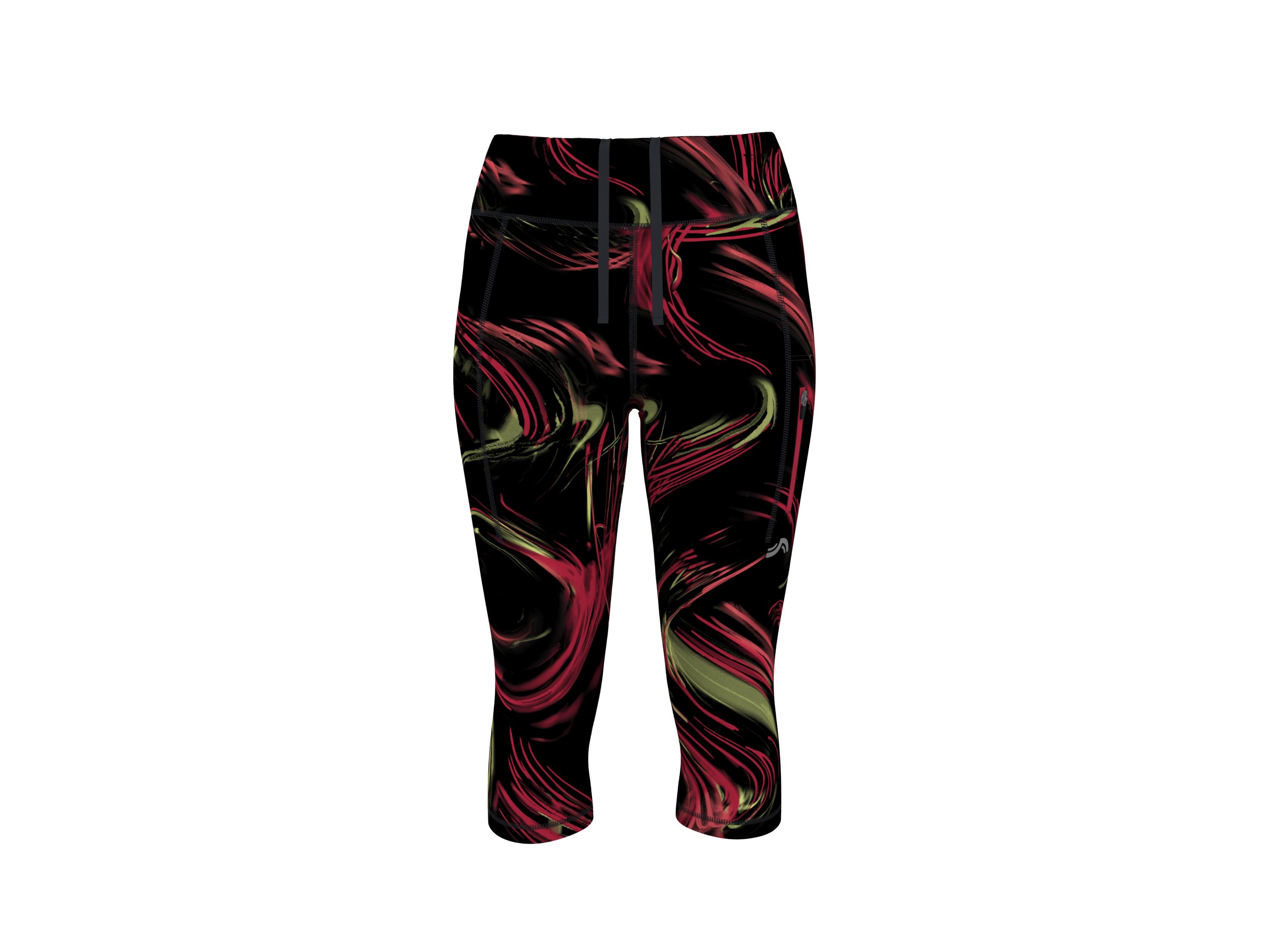 Crivit Legginsy funkcyjne damskie capri Wzorzysty, XS 32/34