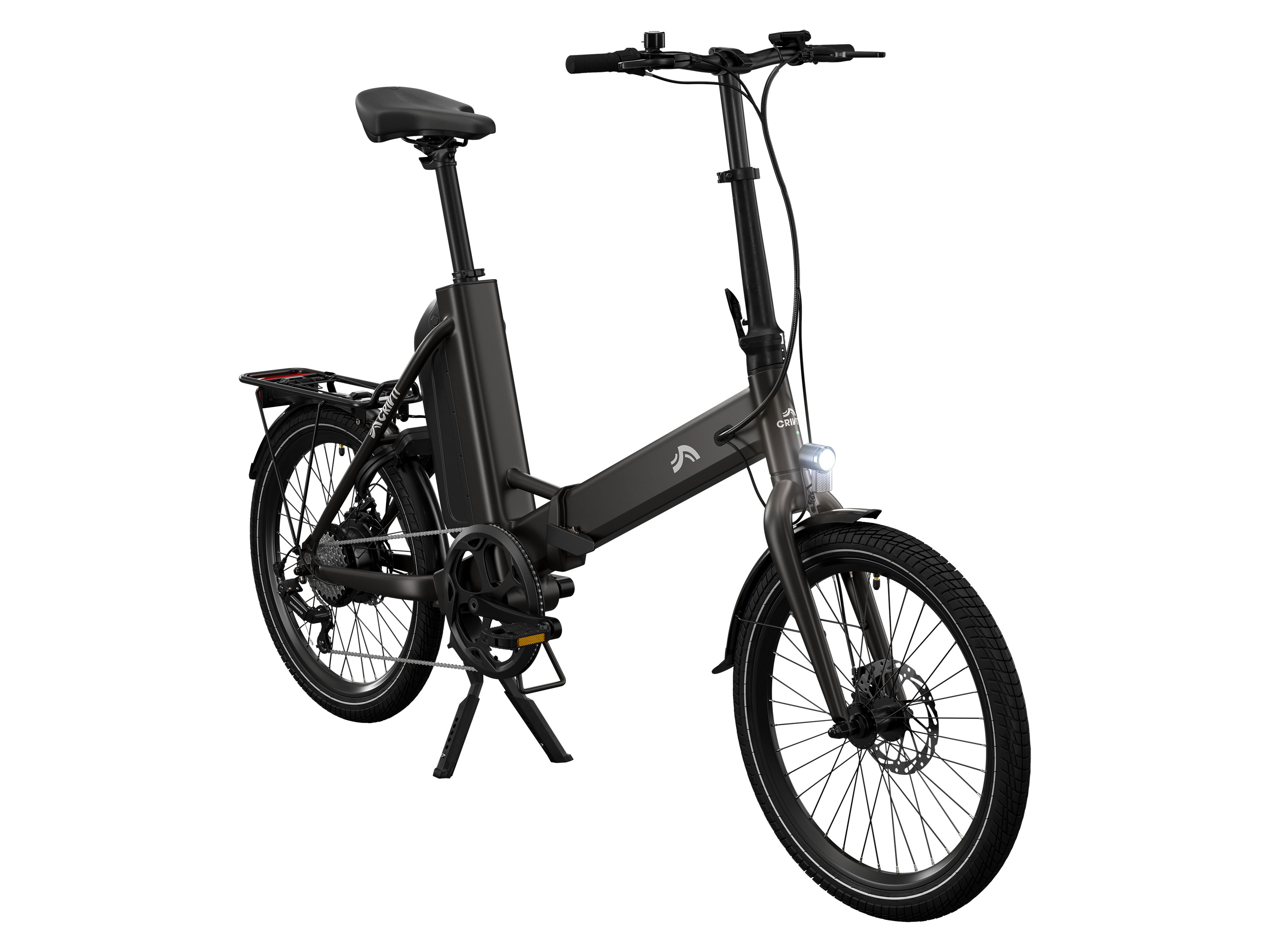 Crivit Rower elektryczny 530 Wh, FoldX 530 Czarny