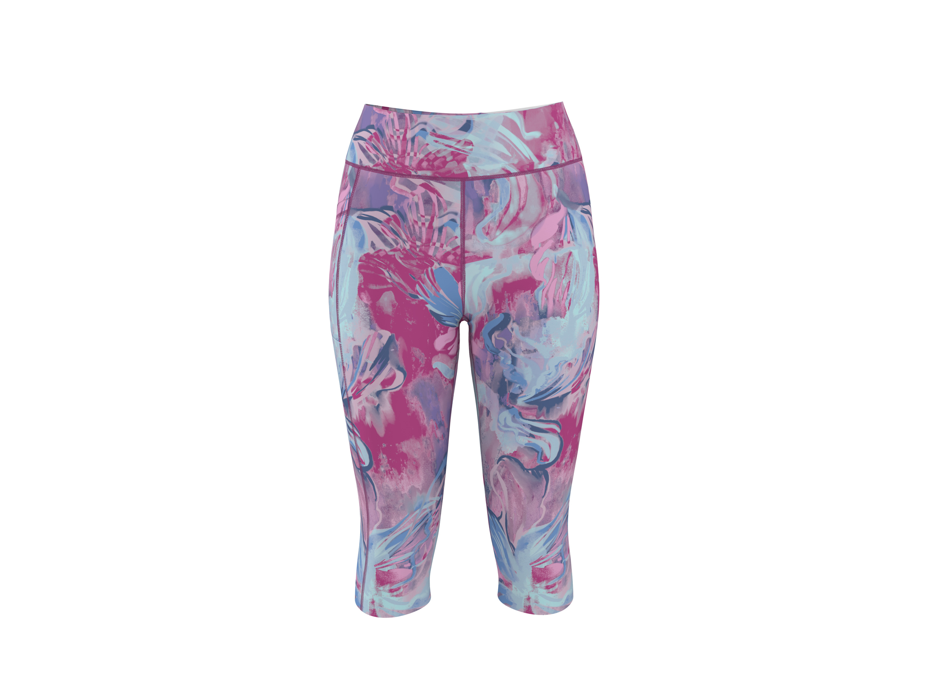 Crivit Spodnie funkcyjne capri damskie Wzorzysty, S36/38