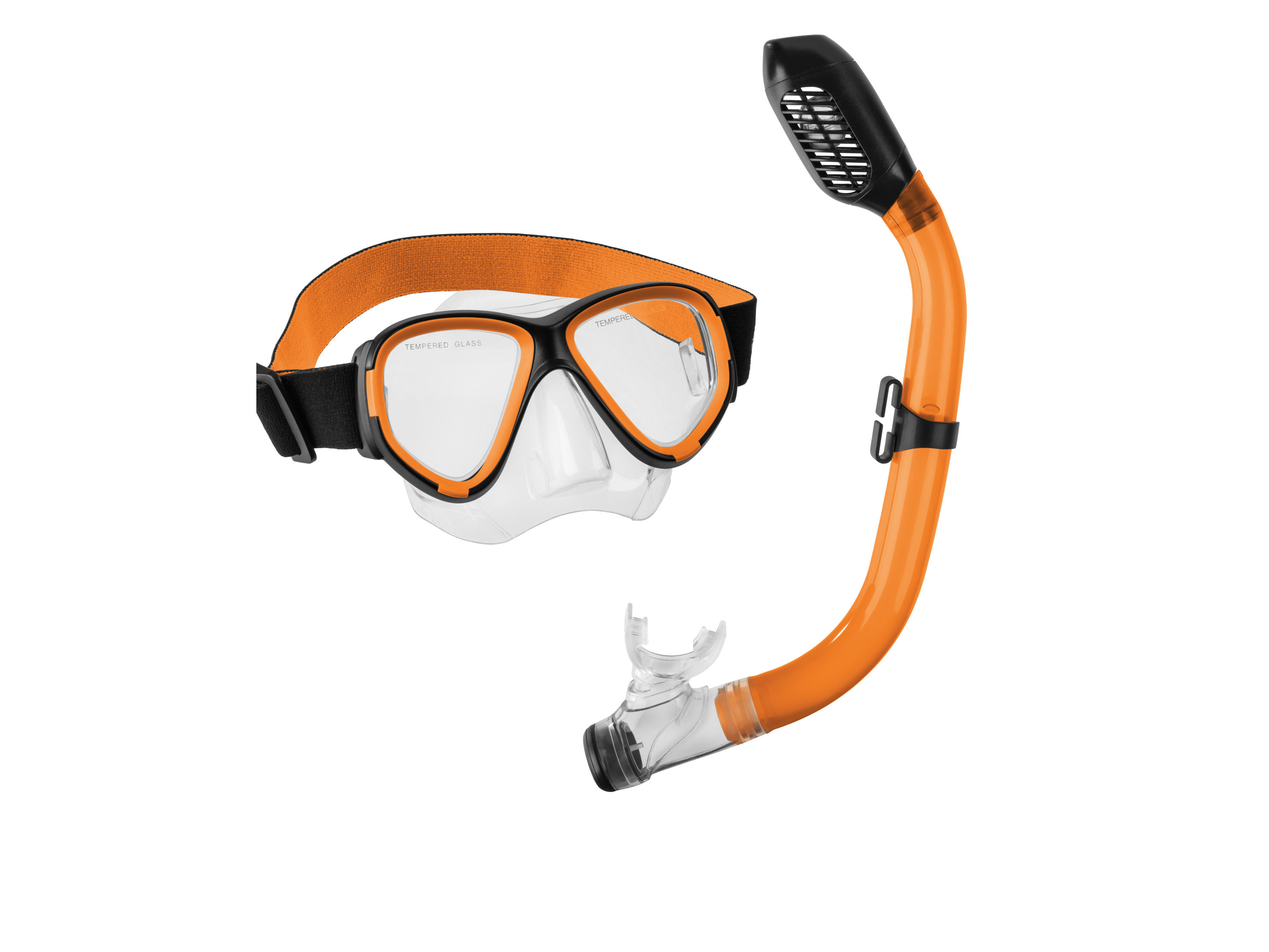 Crivit Zestaw do snorkelingu dla dzieci, 2-częściowy Czarny/ pomarańczowy