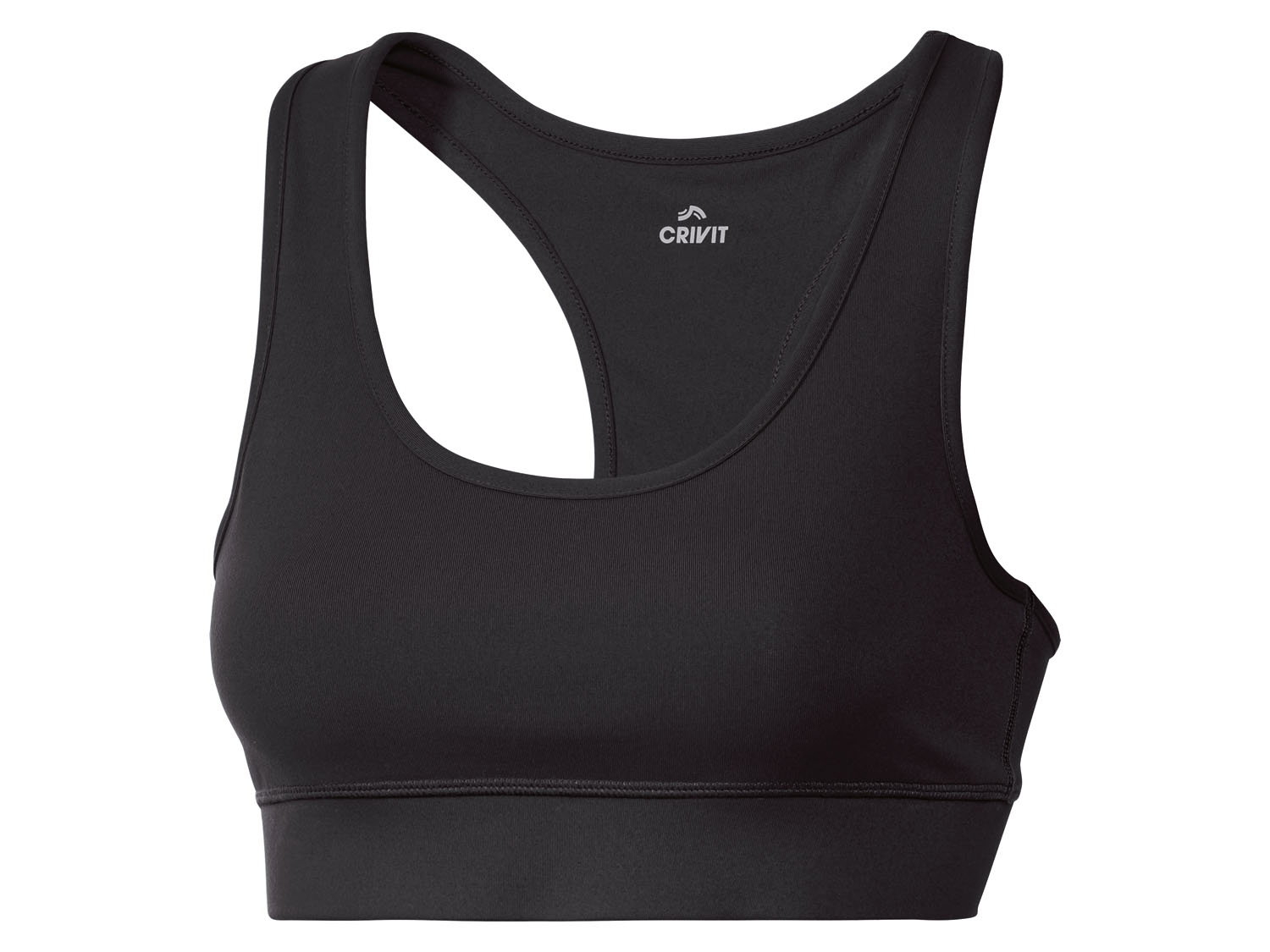 Crivit Sportowy biustonosz, Medium-Level Czarny, XS 32-34