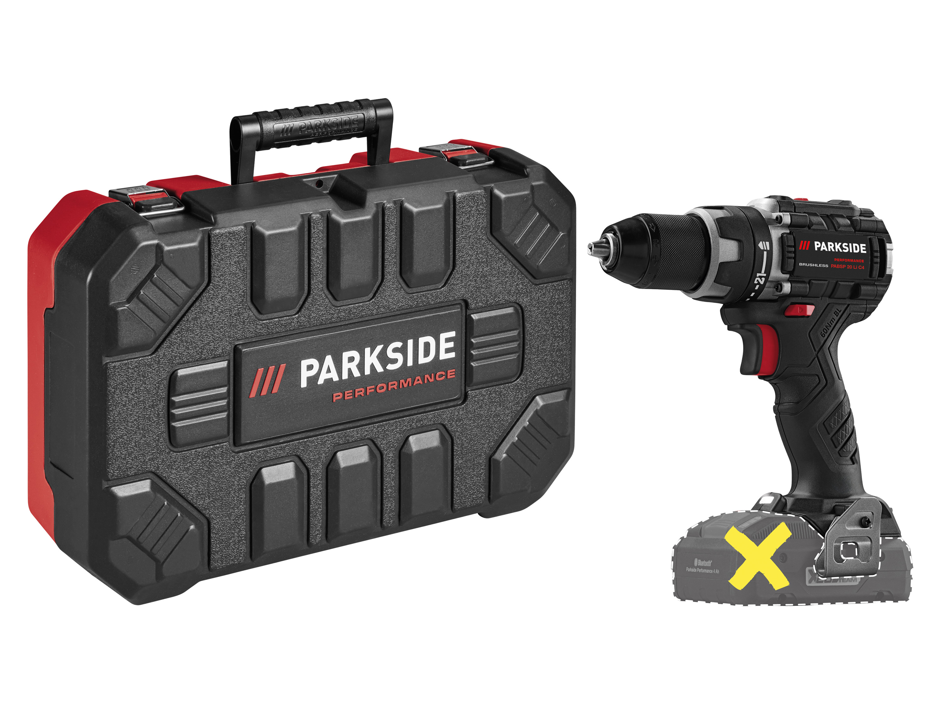 Parkside Performance Akumulatorowa wiertarko-wkrętarka 20 V, Pabsp 20 Li C4 bez akumulatora i ładowarki