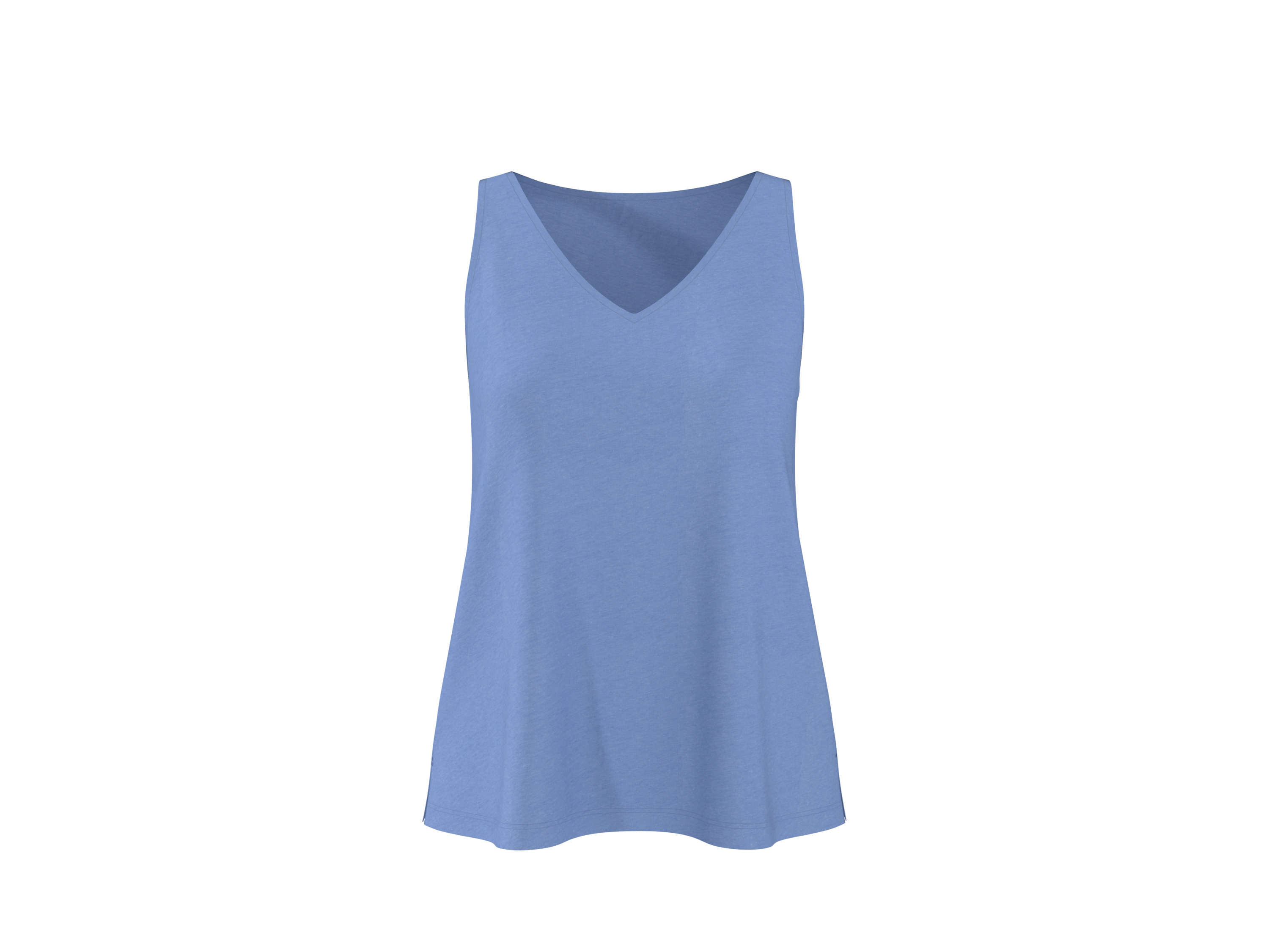 esmara Top damski z lnem Niebieski, S 36/38