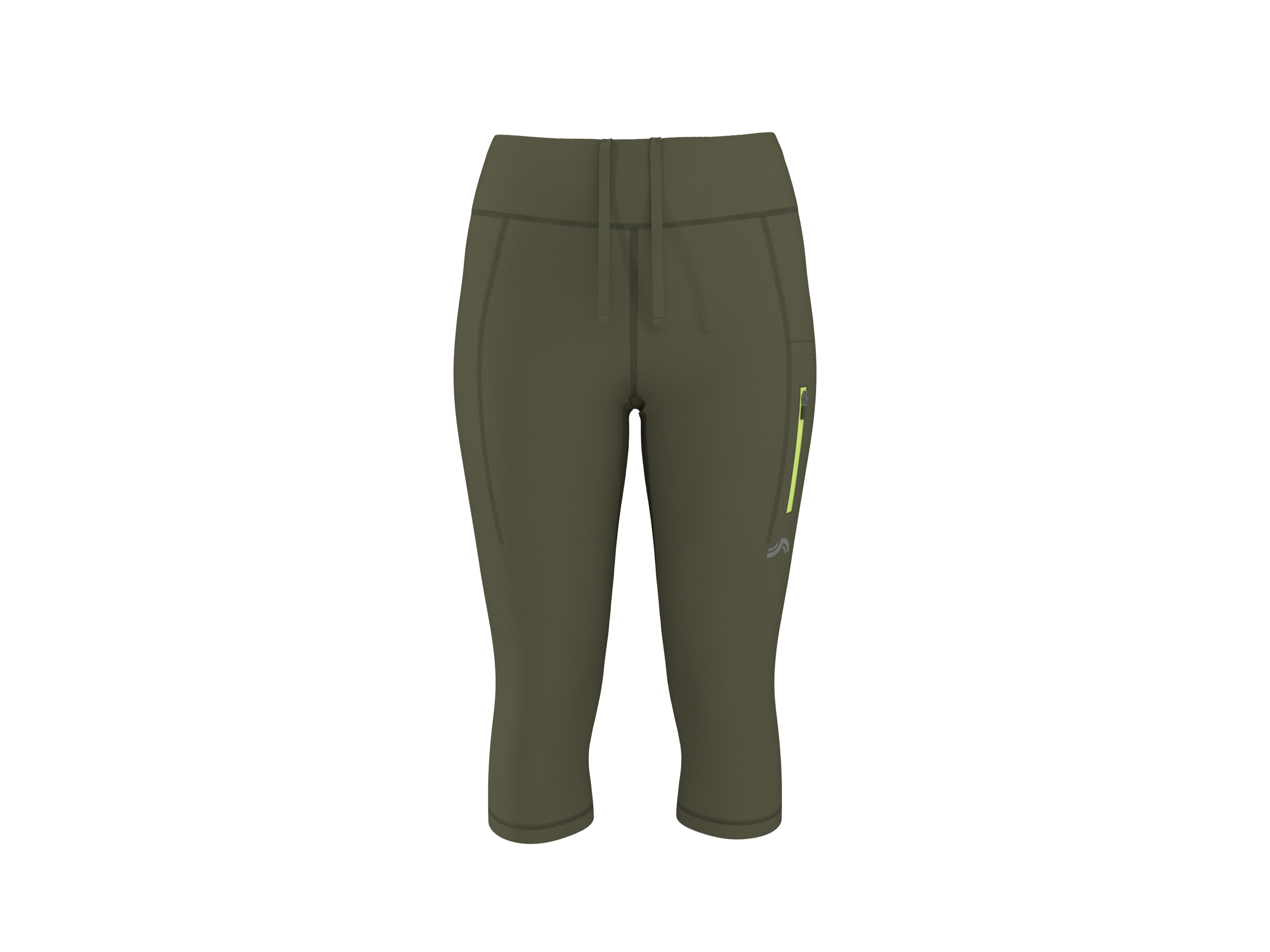 Crivit Legginsy funkcyjne damskie capri Zielony, XS 32/34