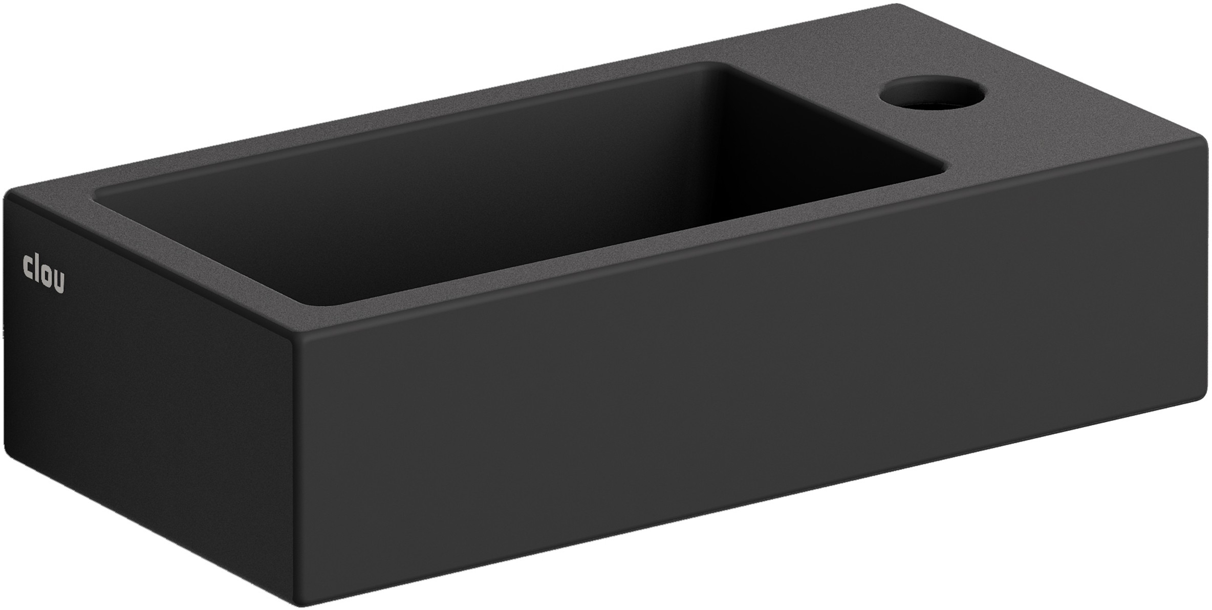 Darmowa Dostawa - Umywalka 36x18 cm prostokątna ścienna-nablatowa czarna Clou New Flush CL0312030