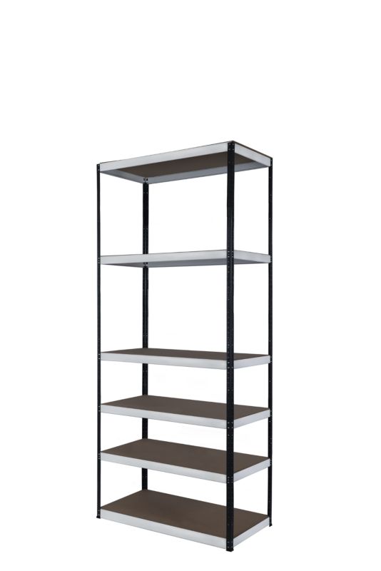 Regał metalowy MODO24 magazynowy stojak grafitowo-biały helios 196x120x60cm 6 półek po 275 kg 1 szt.