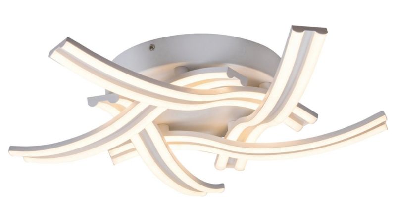 Lampa sufitowa wisząca Rabalux Tulio biała wym: 18 x 55 x 55 cm wbudowany LED 60W 1 szt.