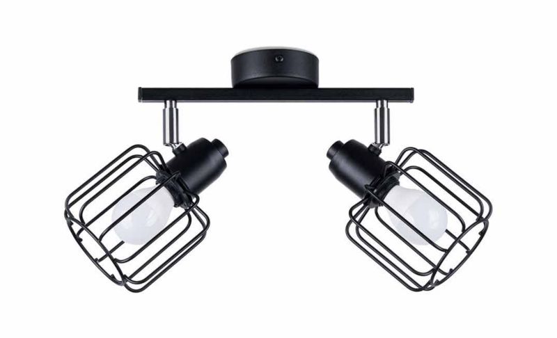 Lampa sufitowa wisząca Sollux Lighting Belluci 8349 czarna-chromowana industrialna 2xE14 x 1 szt.