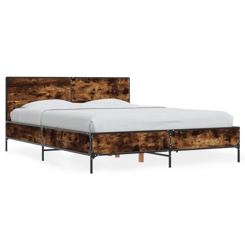 Łóżko metalowe WaszeMeble 140x200 cm brązowe WM-3279999 1 szt.