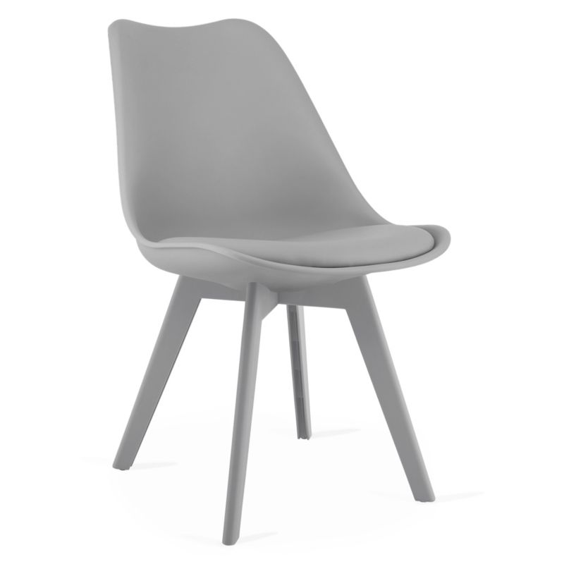 Krzesło EDANTI, nowoczesny design - białe, nogi białe 2 szt.