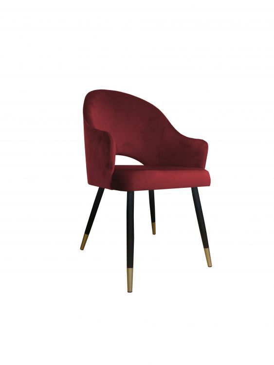 Krzesło Atos JENISEJ VELVET GOLD bordowe 1 szt