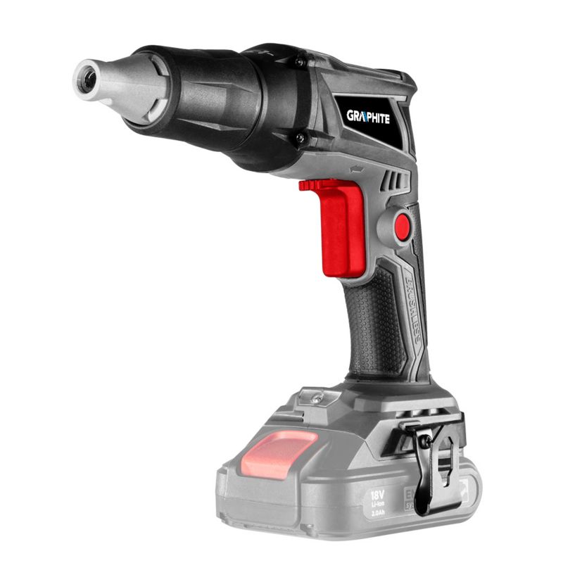 Wkrętarka akumulatorowa GRAPHITE bezszczotkowa do płyt g/k 0-4400 obr/min uchwyt 1/4" 1 szt