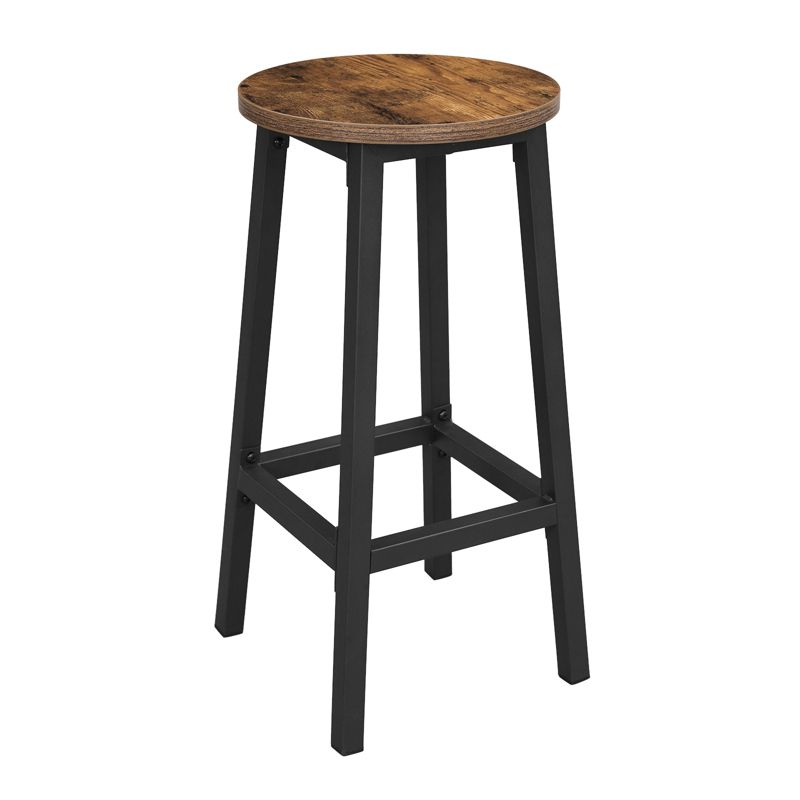 Taboret barowy Songmics 65cm stołek hoker kuchenny brązowy loft 1 szt.