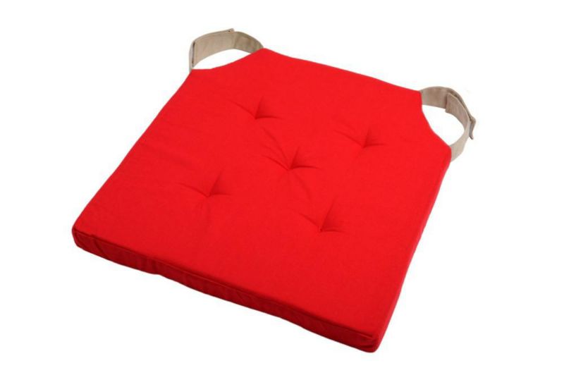 Poduszka na krzesło DUO STOF 38x38 cm czerwona ozdobna 1 szt.