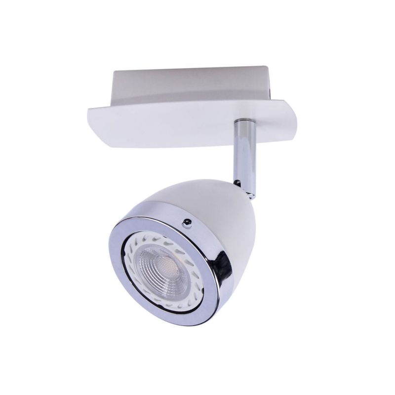 Kinkiet ścienny Italux Calasa biały chromowany styl nowoczesny 1 x GU10 x 35W IP20 wym: 10 x 12 cm - 1 szt.