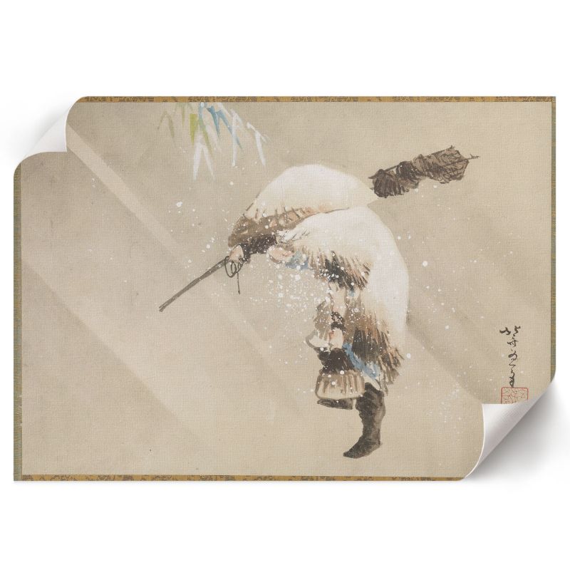 Plakat ArtPrintCave 42x29,7 cm Rybak na śniegu Hokusai 1 szt.