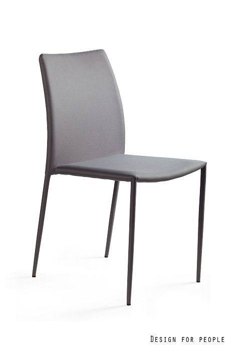 Krzesło Unique DESIGN szare tkanina 1 szt.