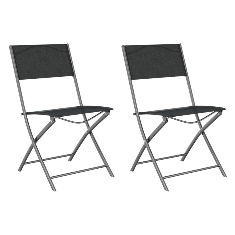 Składane krzesło vidaxl 318766 czarny 1 szt