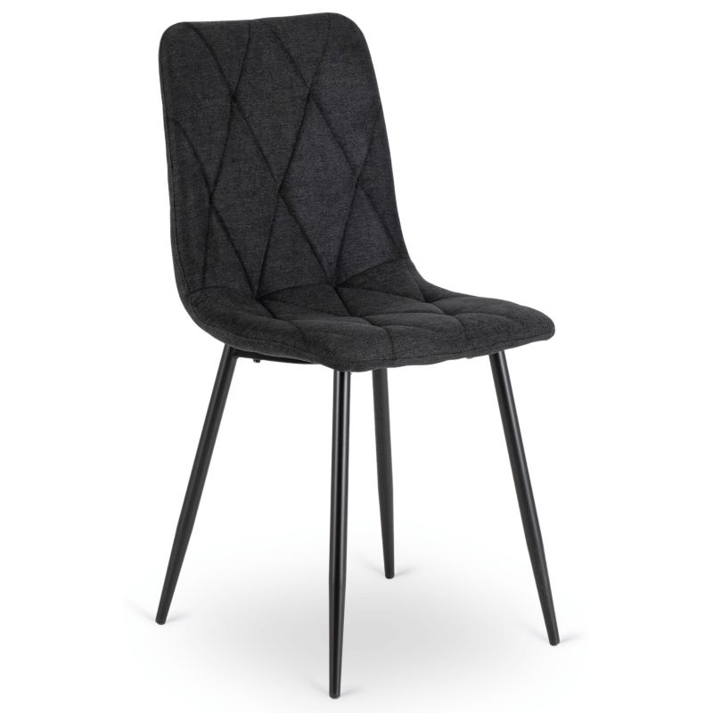 Krzesło Mebel Elite Tapicerowane Kuchenne Do Jadalni Salonu Loft Czarne ROBIN 2 1 szt.