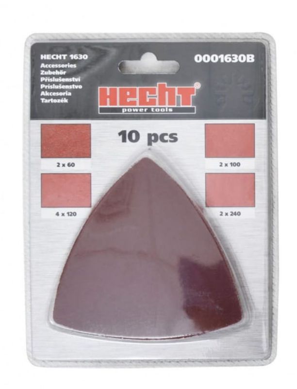 Papier ścierny HECHT 0001630B mix ziarnistości 60-240 zestaw 10 SZT