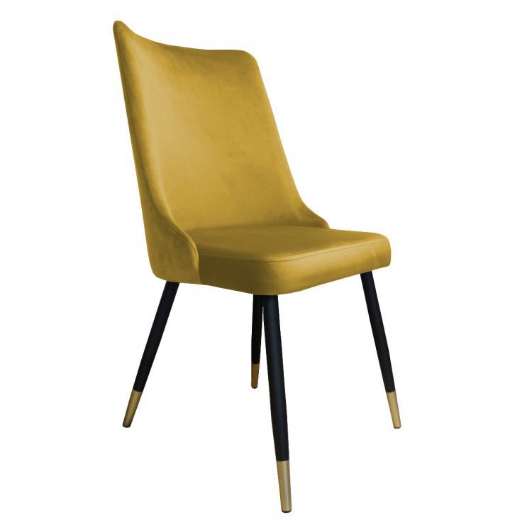 Krzesło CYPRIAN 2 VELVET GOLD musztardowe/curry ATOS 1 szt.