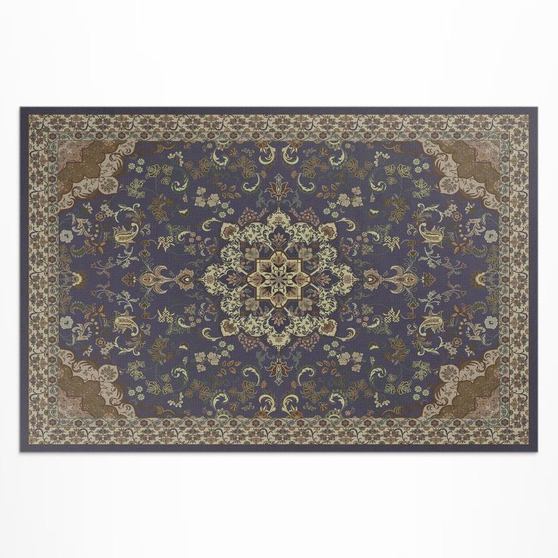 Dywan Winylowy Z Nadrukiem Wallfluent 80x120 cm Vintage kwiatowy wzór ornamentalny 1 szt.