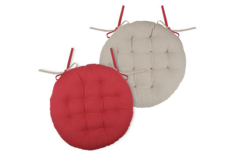 Poduszka na krzesło DUO STOF ozdobna 38 cm czerwono beżowa 1 szt.