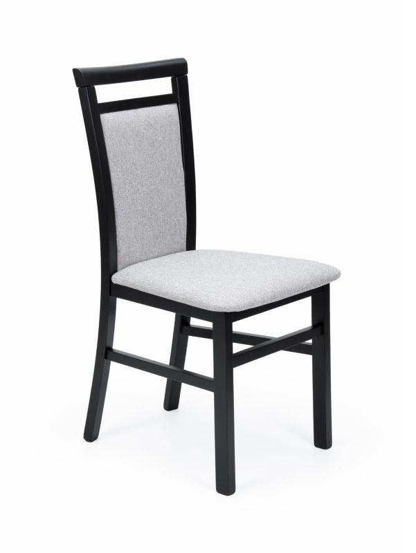 Krzesło bukowe Chairline ANGELO 3 czarne siedzisko tapicerowane tkanina Megan 363 1 szt.