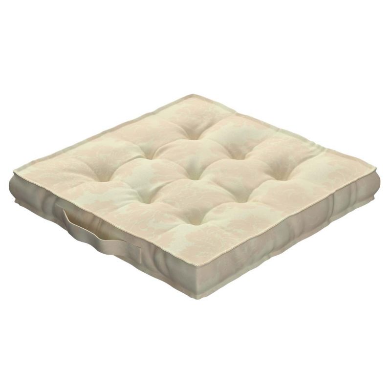 Poduszka na krzesło Kuba Dekoria 50 x 50 x 10 cm liście akantu na tle ecru 1 szt.