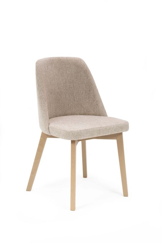 Krzesło tapicerowane Chairline FLAVIO 1 szare tkanina Serta 02 nogi dąb artisan 1 szt.