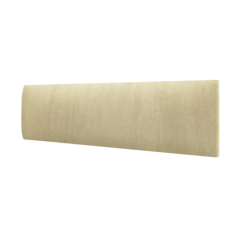 Panel tapicerowany ścienny Stegu wezgłowie 60x15 cm Beżowy welur - akustyczny, dekoracyjny 1 szt.