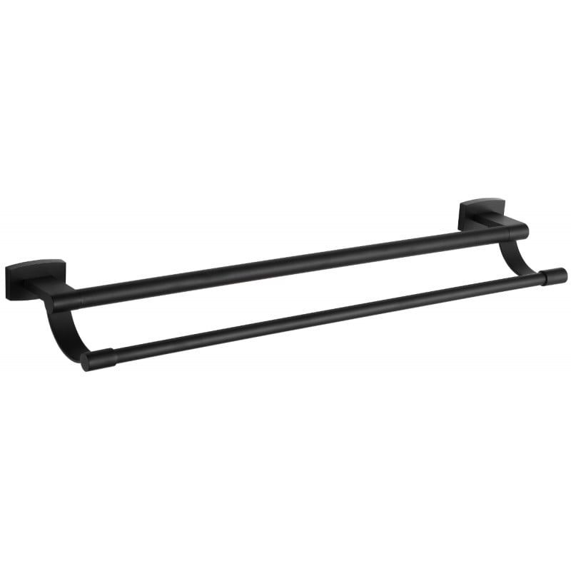 Podwójny wieszak na ręcznik Mexen Zoja czarny 63 cm 2 szt.