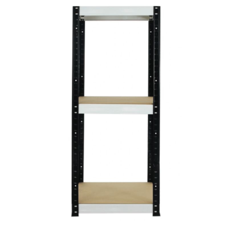 Regał metalowy MODO24 magazynowy warsztatowy czarno-biały helios 90x40x40cm 3 półki po 175 kg 1 szt.
