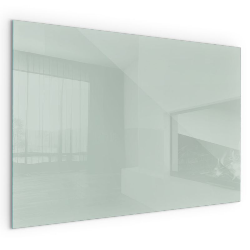 Szklana Podkładka Pod Kominek Prostokąt Wallfluent 60x40 cm Jasny zielony akcent 1 szt.