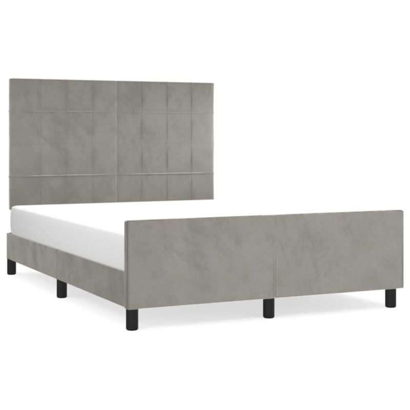 Łóżko tapicerowane WaszeMeble 140x190 cm jasnoszara WM-3125751 1 szt.