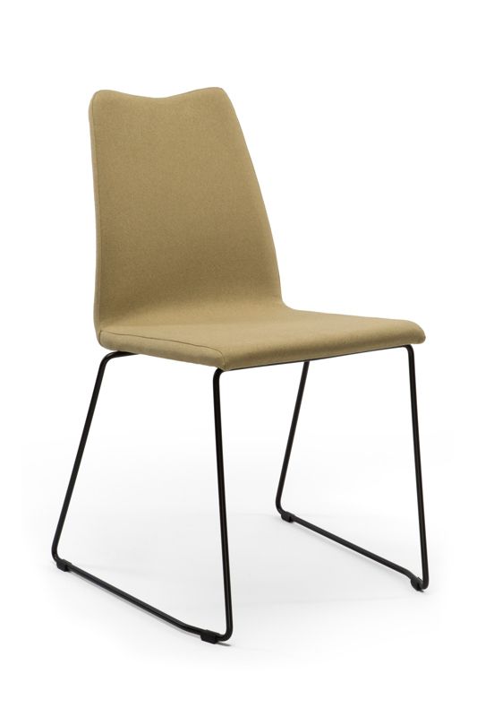 Krzesło tapicerowane Marbet Design NOSTRA Caldo metalowe nogi do jadalni, salonu, biura oliwkowe 1 szt.