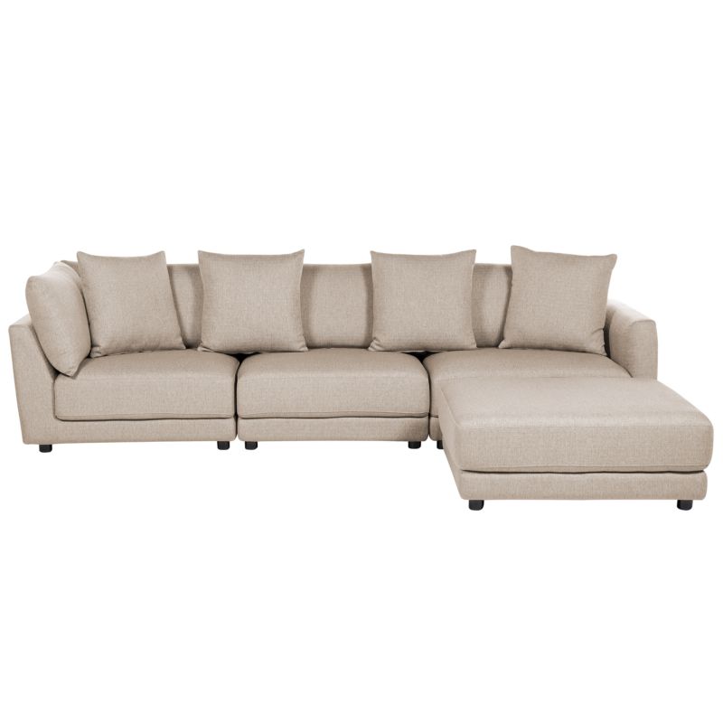 Sofa dla 3 osób Sigtuna Beżowy z otomaną 1 kpl