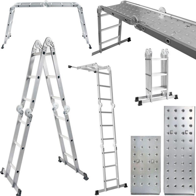 Drabina aluminiowa wielofunkcyjna przegubowa YATO 4x3 z podestem 1szt.