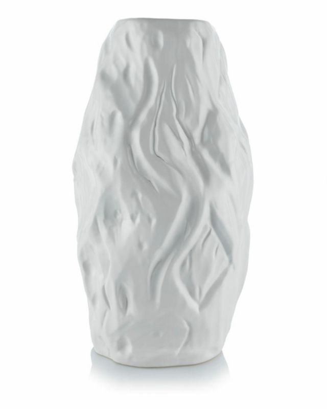 Wazon Louis White HowHomely biały nieregularny kształt h29 cm 1 szt.