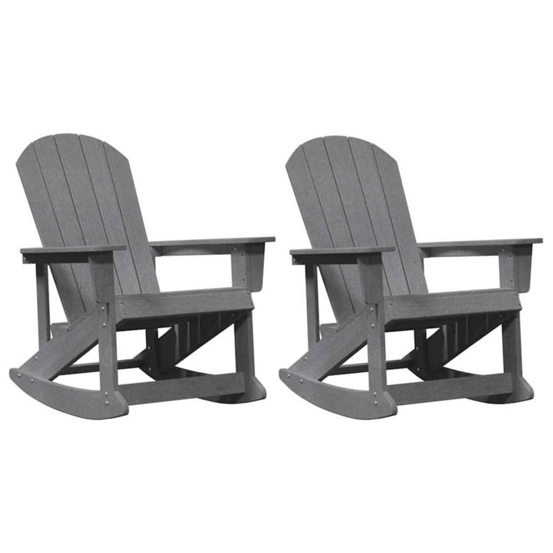 Krzesła ogrodowe Adirondack WaszeMeble plastik szary WM-3335837 1 kpl