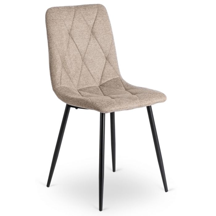 Krzesło Mebel Elite ROBIN 2 Tapicerowane Kuchenne Welurowe Do Jadalni Salonu Loft Beż 1 szt