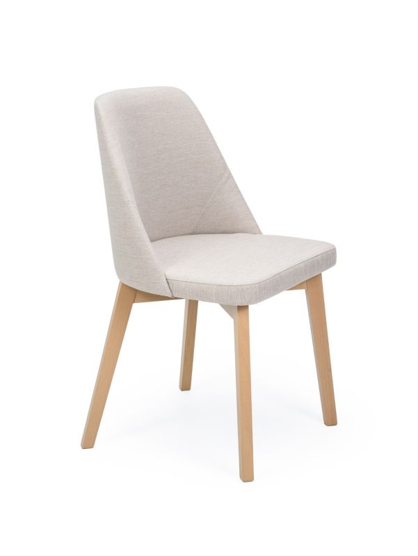 Krzesło tapicerowane Chairline FLAVIO 1 beżowe tkanina Inari 22 nogi dąb artisan 1 szt.