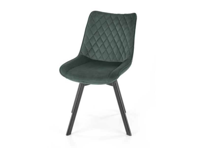 Krzesło Halmar tapicerowane K520 VELVET zielone obracane 1 szt