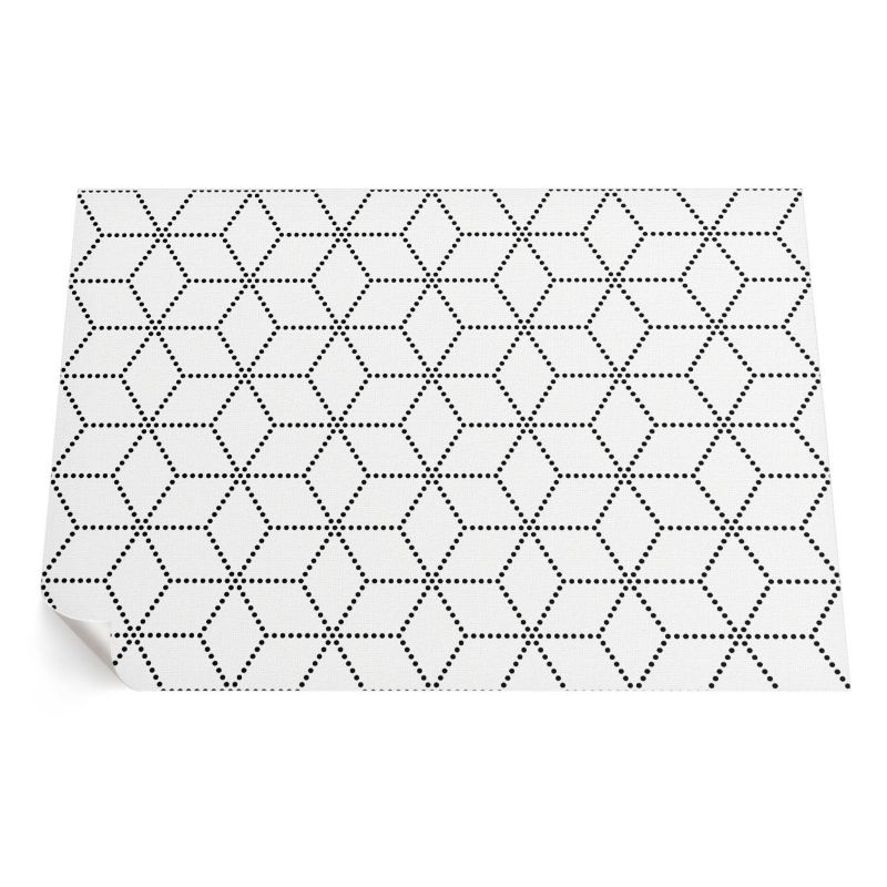 Balkonowy Dywan Winylowy UV ArtPrintCave 80x120 cm Kostki sześciany 3D nowoczesne kropki 1 szt.