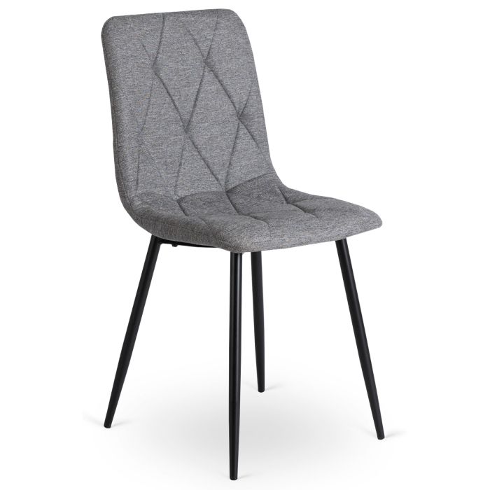 Krzesło Mebel Elite ROBIN 2 Tapicerowane Kuchenne Welurowe Do Jadalni Salonu Loft Szare 1szt