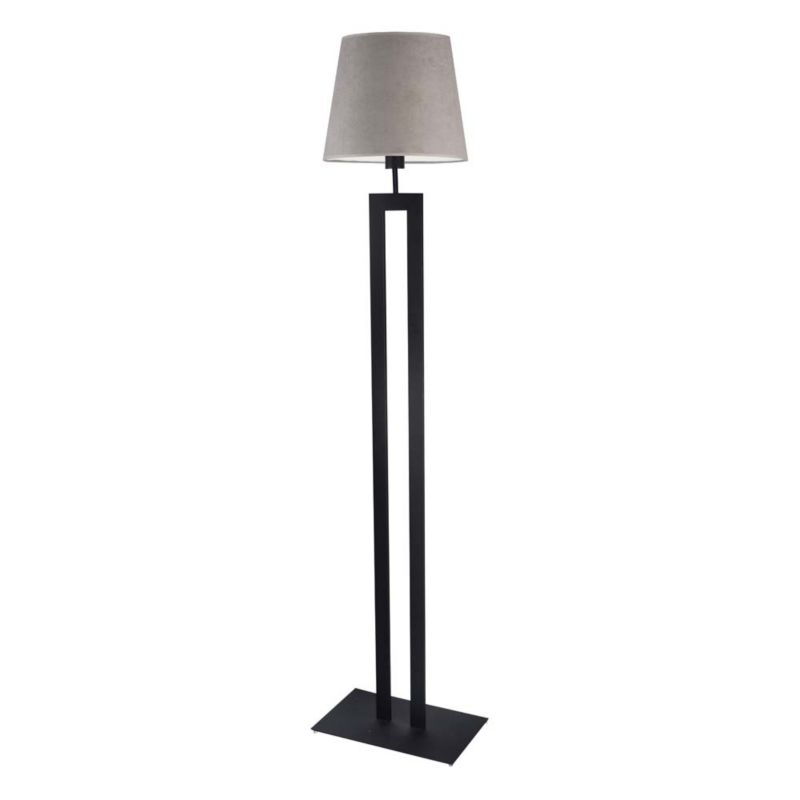 Lampa stojąca Volta Light Factory podłogowa z abażurem szary welur stożek MONO 1 szt.