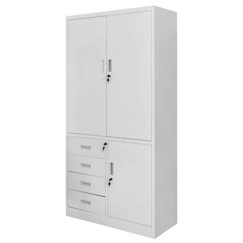 Szafa Mega-M WENUS W-10 biurowa metalowa na akta z szufladami 90x40x185 cm skręcana szara 1szt.